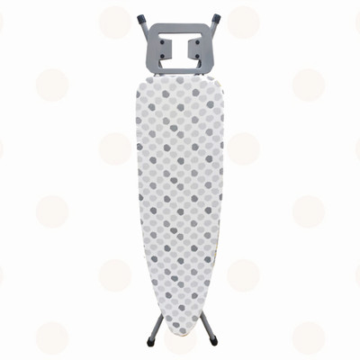Tidy Homz Nile Portable Ironing Board with Folded Legs & Height Adjustable Legs - Build In Press Holder - Cover with Foam Pad - Dot Design Ironing Board