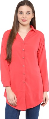 MAYRA Women Solid Casual Pink Shirt