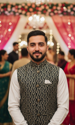 WAIKO Sleeveless Embellished Men Jacket