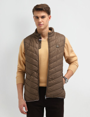 Arrow Sport Sleeveless Self Design Men Jacket