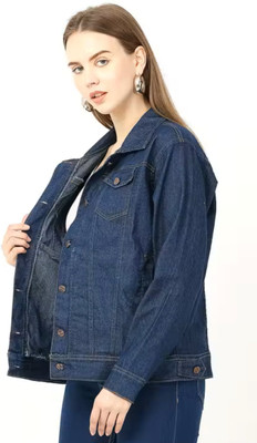 Tripursundari Fashion Full Sleeve Solid Women Denim Jacket