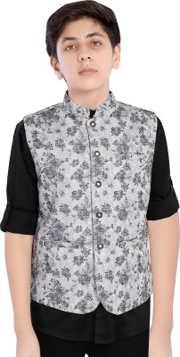 Charchit Sleeveless Printed Boys Jacket