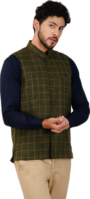 Vastraa Fusion Sleeveless Solid Men Jacket