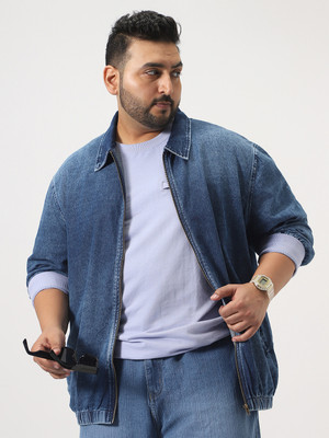 Urbano Plus Full Sleeve Washed Men Denim Jacket