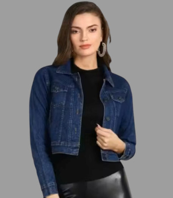 Achyutaya Fashion Full Sleeve Solid Women Denim Jacket