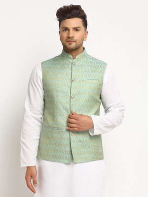 JS COLLECTION Sleeveless Printed Men Jacket