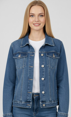 Trinoor Full Sleeve Solid Women Denim Jacket