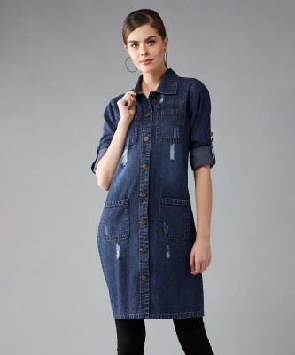 DOLCE CRUDO Full Sleeve Solid Women Denim Jacket