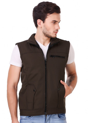 ANISHANFASHIONS Sleeveless Solid Men Jacket