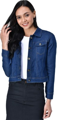 FIERY FALCON 3/4th Sleeve Washed Women Denim Jacket