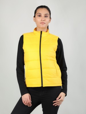 CHKOKKO Sleeveless Solid Women Jacket