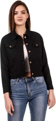 KASHIAN Full Sleeve Solid Women Denim Jacket