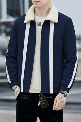 Jammy & Kammo Full Sleeve Striped Men Jacket