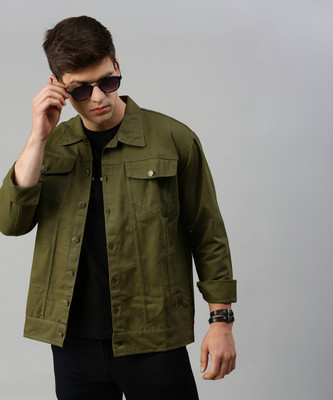 VOXATI Full Sleeve Solid Men Denim Jacket