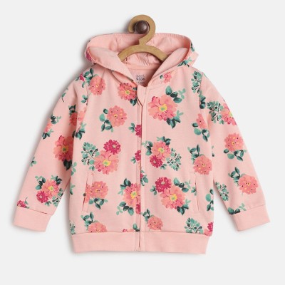 MINI KLUB Full Sleeve Floral Print Baby Girls Jacket