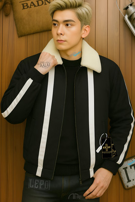 Badnaam Full Sleeve Striped Men Jacket
