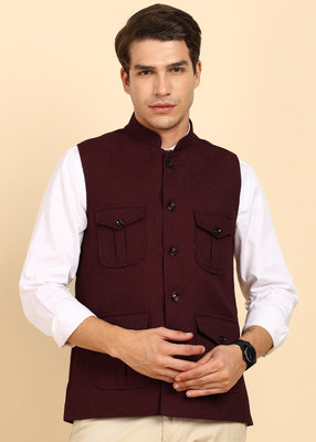 HEEVIS Half Sleeve Solid Men Jacket