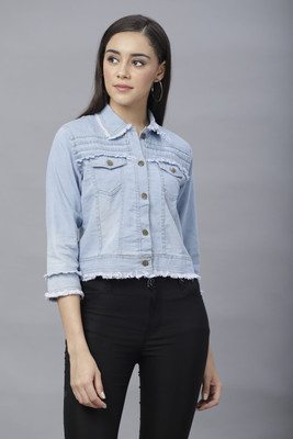MODISH 3/4th Sleeve Washed Women Denim Jacket