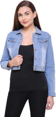 KASHIAN Full Sleeve Solid Women Denim Jacket