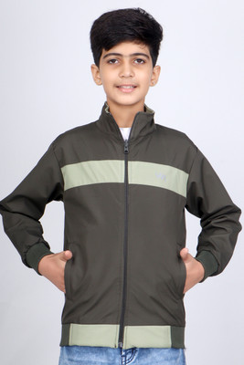 Revlup Kids Windcheaters Solid Polyester Jackets for Boys and Girls Solid Boys Wind Cheater