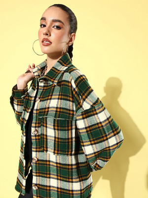 Roadster Full Sleeve Checkered Women Jacket