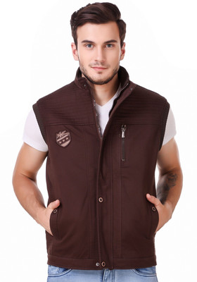 ANISHANFASHIONS Sleeveless Solid Men Jacket