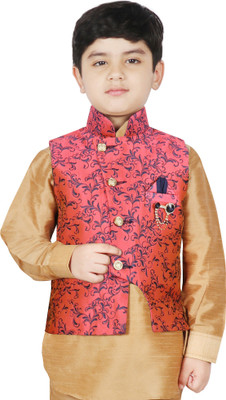 SG YUVRAJ Sleeveless Floral Print Boys Jacket