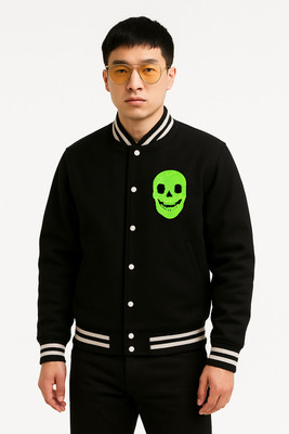 Damler Trennding Full Sleeve Solid, Applique Men Jacket