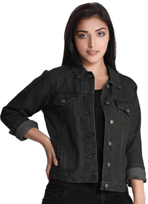 Achyutaya Fashion Full Sleeve Solid Women Denim Jacket