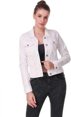 MAGNIFICENT MODA 3/4th Sleeve Self Design Women Denim Jacket