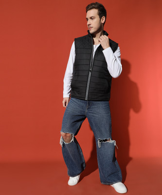 DRESSBASE Sleeveless Solid Men Jacket