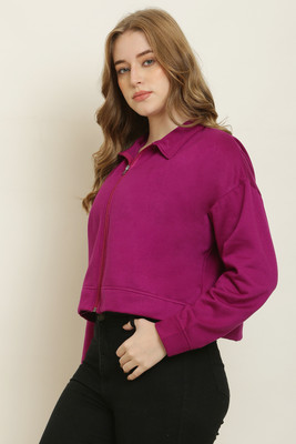 UNIVERSAL ACCESSE Full Sleeve Solid Women Sweatshirt