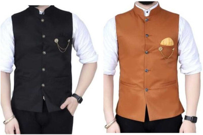 maksud enterprise Sleeveless Solid Men Jacket