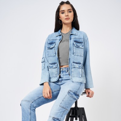 SF Jeans by Pantaloons Full Sleeve Washed Women Jacket