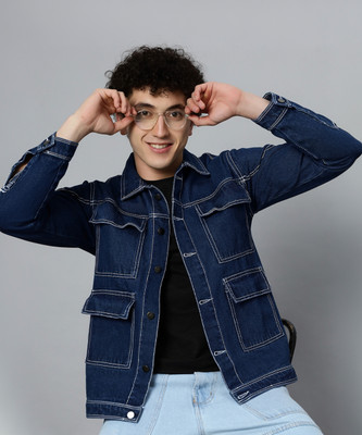 ARBIA FUNKI Full Sleeve Solid Men Denim Jacket