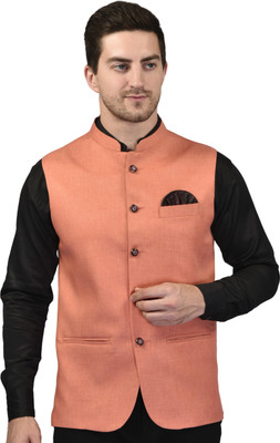 PRINTCULTR Sleeveless Self Design Men Jacket