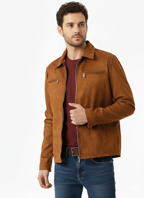 Leather King Full Sleeve Solid Men Jacket