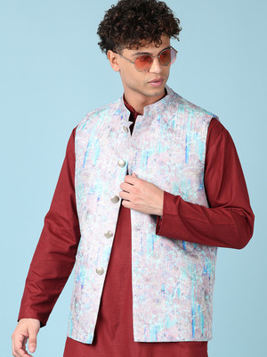 V-MART Sleeveless Embroidered Men Jacket