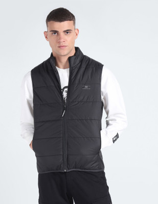 FLYING MACHINE Sleeveless Solid Men Jacket