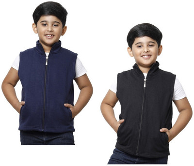 TBMANIA Sleeveless Solid Boys Jacket