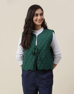 Fabindia Sleeveless Printed Women Jacket