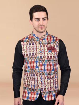 Divastri Sleeveless Printed Men Jacket