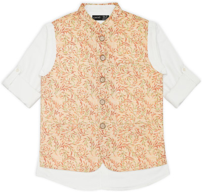 CAVIO Sleeveless Floral Print Boys Jacket
