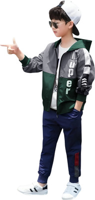 Shozuj Full Sleeve Self Design Boys Jacket
