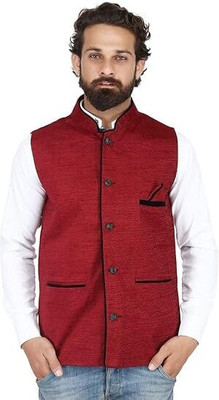 Meemaya Solid Men Waistcoat