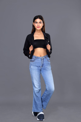 Leading Fashion Full Sleeve Solid Women Denim Jacket