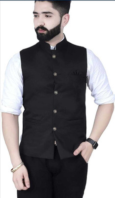 maksud enterprise Sleeveless Self Design Men Jacket