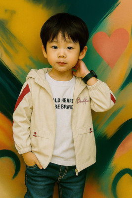 BLACK HUNTER Full Sleeve Printed Boys Jacket