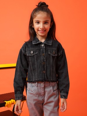 TALES & STORIES Full Sleeve Self Design Baby Girls Jacket