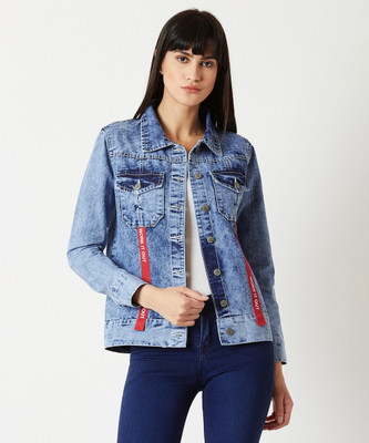 Miss Chase Full Sleeve Solid Men & Women Denim Jacket